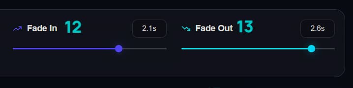 Fade controls for Audio AI clips