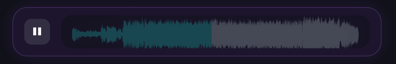 Real waveform preview on the Audio AI main page